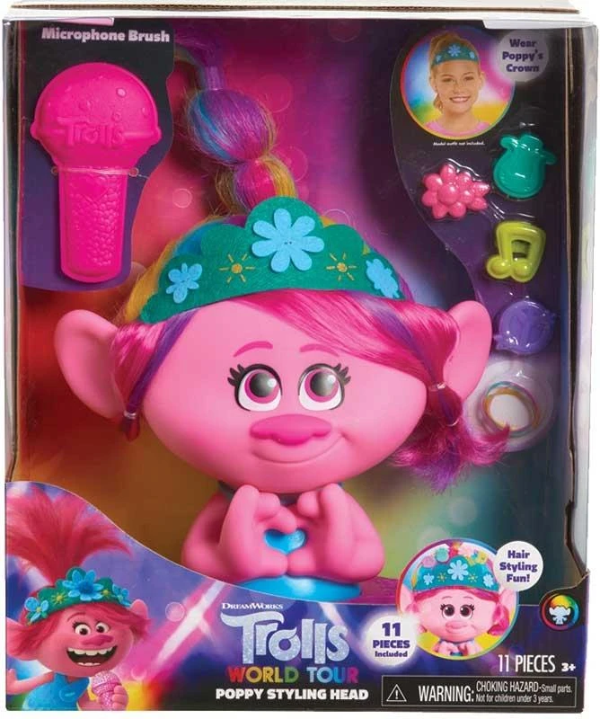 GIOCHI PREZIOSI Trolls World Tour | Poppy Testa Acconciature 4 GIOCHI PREZIOSI Trolls World Tour | Poppy Testa Acconciature - immagine 2