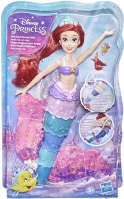 Hasbro Bambola Ariel Sirena Coda Arcobaleno Reveal