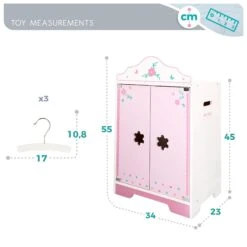 Armadio Delle Bambole In Legno -Mattel Negozio armadio per bambole in legno