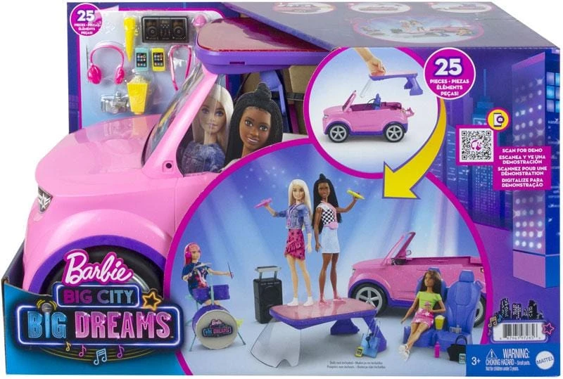 MATTEL Barbie Big City Big Dreams Auto Musicale 3 MATTEL Barbie Big City Big Dreams Auto Musicale