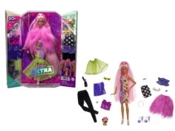 MATTEL Barbie Extra Deluxe, Bambola Con Cucciolo E Tanti Accessori Alla Moda