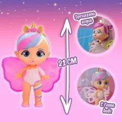 Bloopies Magic Bubbles, Bambola Fatina Che Spruzza Acqua E Fa Bolle Magiche Con Le Sue Ali, IMC Toys -Mattel Negozio bloopies fairies magic bubbles