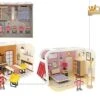 Stanza Arredata In Legno- Playset Casa Con Accessori