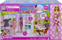 MATTEL Barbie Casa Portatile, Loft Con Bambola E Accessori, HCD48