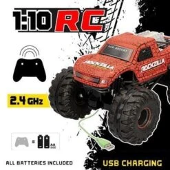 Monster Truck Telecomandato Gigante 1:10 RockZilla 10 Monster Truck Telecomandato Gigante 1:10 RockZilla -Mattel Negozio macchina telecomandata grande