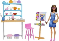 MATTEL Barbie Atelier Dell'Artista, Playset Con Bambola, Plastilina E Accessori -Mattel Negozio playset barbie artista