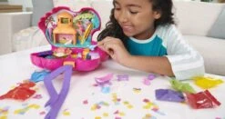 MATTEL Polly Pocket, Fenicottero Rosa Mega Pignatta Party Con 26 Sorprese -Mattel Negozio polly pocket fenicottero rosa pignatta
