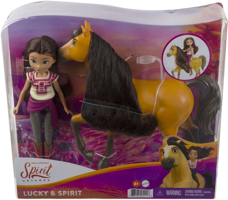 MATTEL Spirit Cavallo Con Bambola, Lucky E Spirit 3 MATTEL Spirit Cavallo Con Bambola, Lucky E Spirit